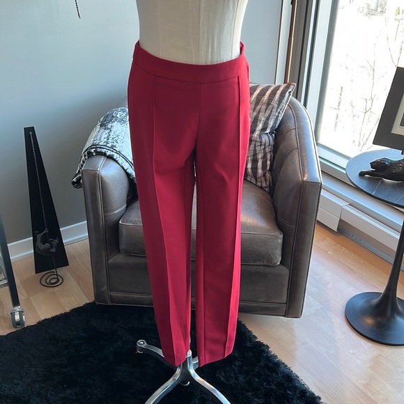 New Max Mara Studio Skinny Fit Pintuck Newport Pants Side Zip Closure Size 8 - Picture 1 of 8